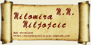 Milomira Miljojčić vizit kartica